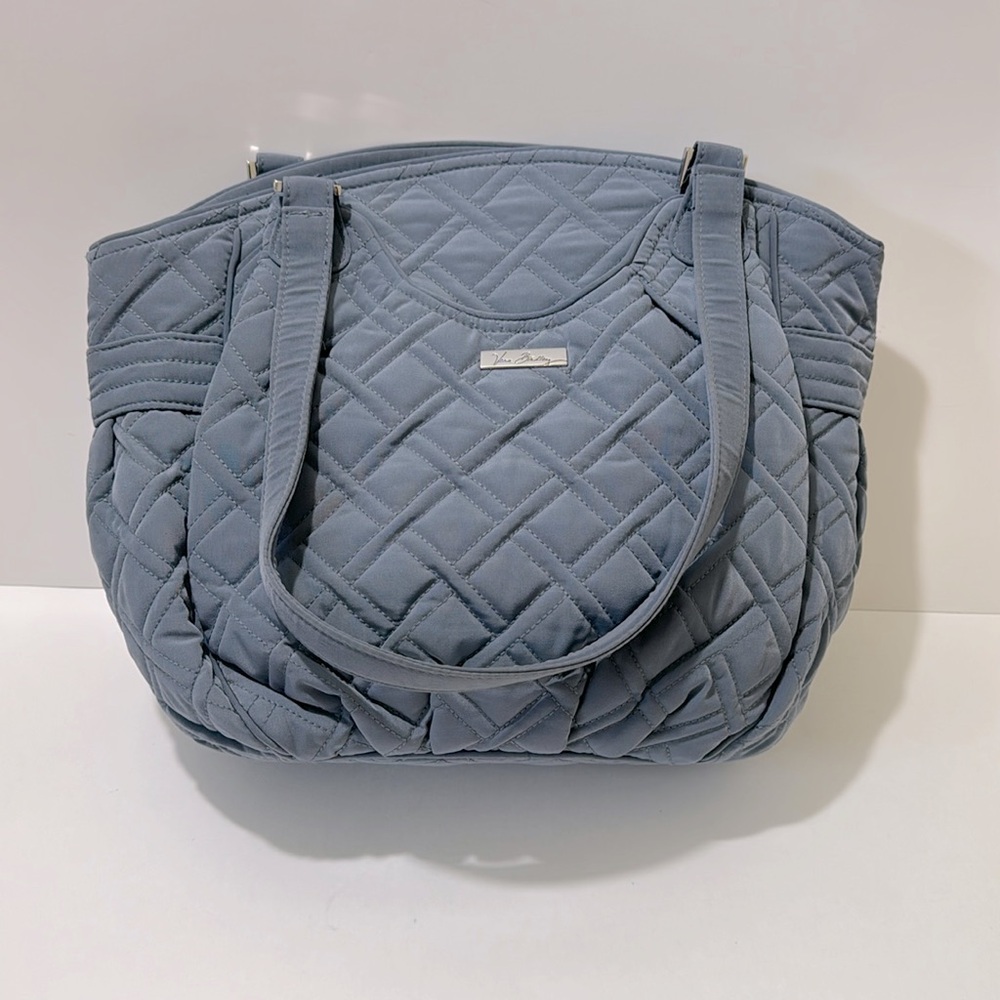 VERA BRADLEY Gray Double Straps Shoulder Bag Like New Condition